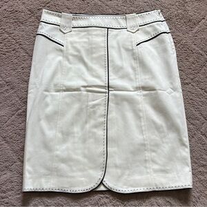 NWT Caché Cotton Blend Contrast Topstitching Novelty Skirt Women’s‎ Size 6